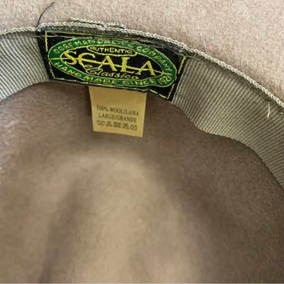 Scala Vintage Brown Wool Fedora Hat - Picture 8 of 10